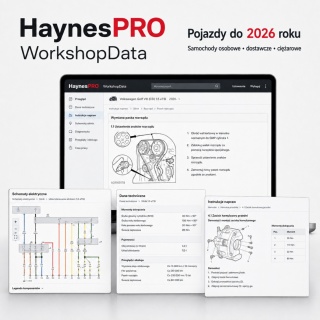 HAYNESPRO WORKSHOPDATA WEBDATABAYS | Dane serwisowe | Osobowe, dostawcze i ciężarowe | 12 miesięcy